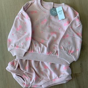 2 piece light sweater material outfit. 12-18 month